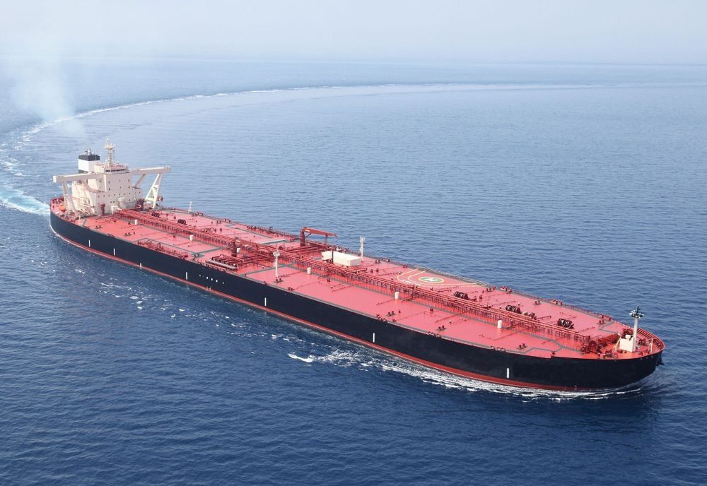 Ocean-going oil tanker